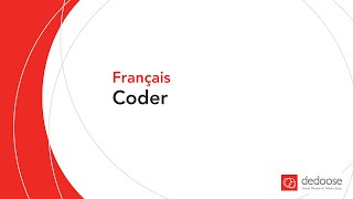 Coder  French Video Collection  Dedoose for Qualitative and Mixed Methods Data Analysis [upl. by Merill]