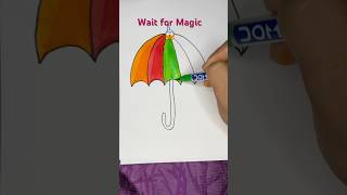 DIY Rainbow 🌈 Umbrella Art ☔️ art shorts ytshorts creative kids [upl. by Yelats420]