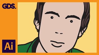 Create a Julian Opie Style Portrait In Illustrator  Part 2 [upl. by Notsag]