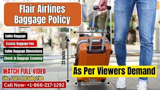 Flair Airlines Baggage Policy  Everything you need to know about carryon luggage rules [upl. by Dlorad]