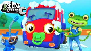 Runaway Car Wash  Geckos Garage  Trucks For Children  Cartoons For Kids [upl. by Liddle]