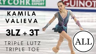 Kamila VALIEVA ALL TRIPLE LUTZ TRIPLE TOES 3Lz  3T КамилаВалиева [upl. by Charlton]