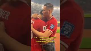 JUSTIN HIBNER MENANGIS MENGENANG SAHABATNYA football shortvideo timnasday liga1 justinhubner [upl. by Alejandrina]