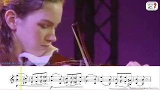 Hilary Hahn  Paganini  Caprice 24  Sheet Music Play Along [upl. by Ahserb893]