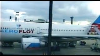 Aeroflot A310 ParisMoscow 1994 plane boarding take off flight meals landing  Nikolai Zykov [upl. by Munsey]