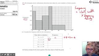 17 Histograms Edexcel 2018 Maths Gcse Higher Tier Paper 2 Question 17 [upl. by Tirreg]