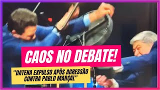 Caos no Debate Datena Expulso Após Agressão Contra Pablo Marçal [upl. by Farr545]