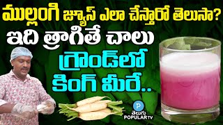 Top Health benefits of Radish Juice Making  Radish Juice Preparation  Telugu Popular TV [upl. by Lattimer]