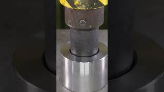 👀🤪Screws meet the press Hydraulic ‘cake’ creation gone wild 🔩💥 experiment engineering crush [upl. by Eecats]