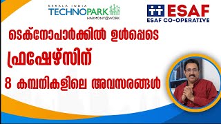 TECHNOPARK JOBSESAF HIRINGFRESHER BULK HIRINGDEGREE DIPLOMA JOBSCAREER PATHWAYDrBRIJESH JOHN [upl. by Sue]