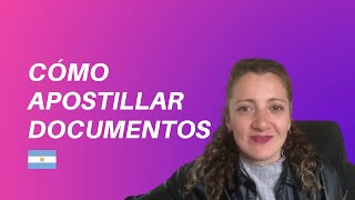 Cómo apostillar documentos en Argentina 🇦🇷 ejemplo Antecedentes Penales [upl. by Aihsad]