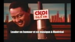 Ckoi 969 FM  Leader en humour et en musique à Montréal  2003  Topo [upl. by Oinoitna]