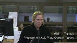 Miriam Toews reads from All My Puny Sorrows Faber [upl. by Kcirdled]