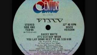 Barry White  ITS ECSTASY WHEN YOU LAY DOWN NEXT TO ME [upl. by Shirberg]