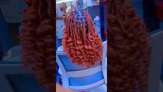 How I made these curly braids shorts hair stylesbraids ds r [upl. by Yrokcaz]