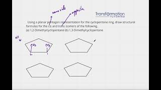 How To Draw Cis And Trans Isomers Of 12 and 13 Dimethylcyclopentane Orgo Made Easy By Mayya [upl. by Picardi]