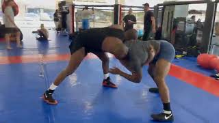 Jon Jones Training With Olympic Freestyle Wrestler Jden Cox [upl. by Aiz386]