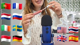 Asmr Whispering in different languages [upl. by Yesnik]