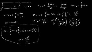 Center of Mass of a Rod of Varying Mass Density PHYS [upl. by Karilla2]