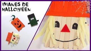 Imán espantapájaros para la nevera  Manualidades de Halloween para niños [upl. by Nadya]