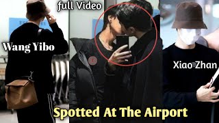 Shocking Wang Yibo and Xiao Zhan Surprise Fans At Airport Heading to Paris to Attend Fashion Week [upl. by Nealey]