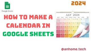 How to Make a Calendar in Google Sheets [upl. by Alegnad]