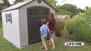 Lifetime 8W x 10D Plastic Storage Shed Model 60202 [upl. by Ineslta821]