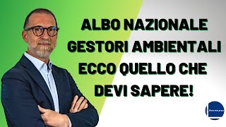 albo gestori ambientali Tutto quello che devi sapere [upl. by Acceb]