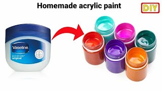 How to make Acrylic paint at homeHomemade Acrylic Paint Colourhomemade paint Home made colour [upl. by Ailito]