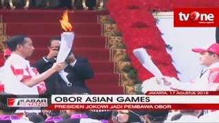 Presiden Jokowi Jadi Pembawa Obor Asian Games 2018 [upl. by Yrruc]