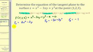 Determining the Equation of a Tangent Plane [upl. by Siaht126]