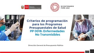 Criterios de programación para los Programas Presupuestales de Salud PP 0018 [upl. by Ahsile951]