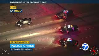 FULL CHASE Authorities chasing DUI suspect in San Gabriel Valley [upl. by Nol972]