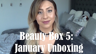 BEAUTY BOX 5 UNBOXING  JANUARY 2017 [upl. by Anyek147]