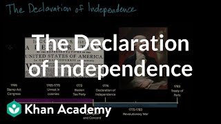 The Declaration of Independence  Period 3 17541800  AP US History  Khan Academy [upl. by Sadiras]