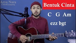 Chord Gampang Bentuk Cinta  ECLAT by Arya Nara Tutorial Gitar Untuk Pemula [upl. by Aileme]