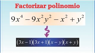 Factorización de polinomio de cuarto grado [upl. by Templia]