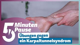 Karpaltunnelsyndrom Übungen  5MinutenPause bei Karpaltunnelsyndrom [upl. by Solnit949]