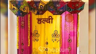 Haldi💛decoration ideashaldi decoration photoshoot ideas shorts viral decoratio💖 [upl. by Ahtikal181]