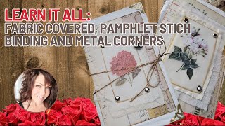 How to make a soft fabric covered journal with pamphlet stitch binding Full process [upl. by Cornel346]