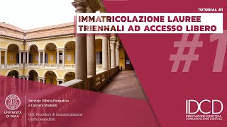 Procedure Immatricolazione  Tutorial 1  Lauree Triennali ad Accesso Libero UNIPV [upl. by Roumell]