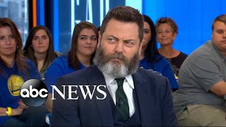 Nick Offerman talks new film Hearts Beat Loud [upl. by Oriole]