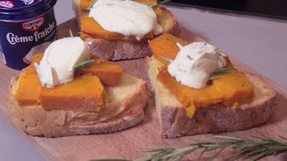 Crostone di zucca al forno con rosmarino e crème fraîche [upl. by Paten689]