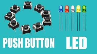 Push button with LED Arduino Tutorial [upl. by Matt]