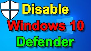 How To Disable Windows Defender in Windows 10 [upl. by Adnuhs]