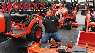 How to REMOVE AND INSTALL KUBOTA BX SERIES mower deck [upl. by Schoof584]