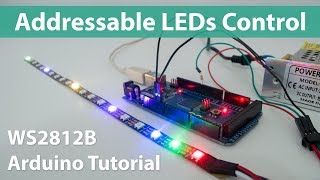 How To Control WS2812B Individually Addressable LEDs using Arduino [upl. by Acirfa132]