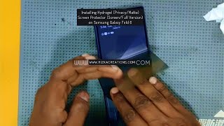 Samsung Galaxy Fold 6  Installation Hydrogel PrivacyMatte Screen Protector ScreenFull version [upl. by Nichani]