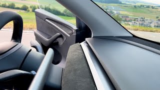 Tesla Model Y Alcantara Dashboard and Door Trim cover 4K  HDR [upl. by Oicnerual206]