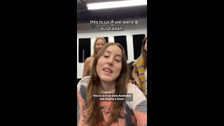 HAIM sisters attempt an Aussie accent [upl. by Aitselec]